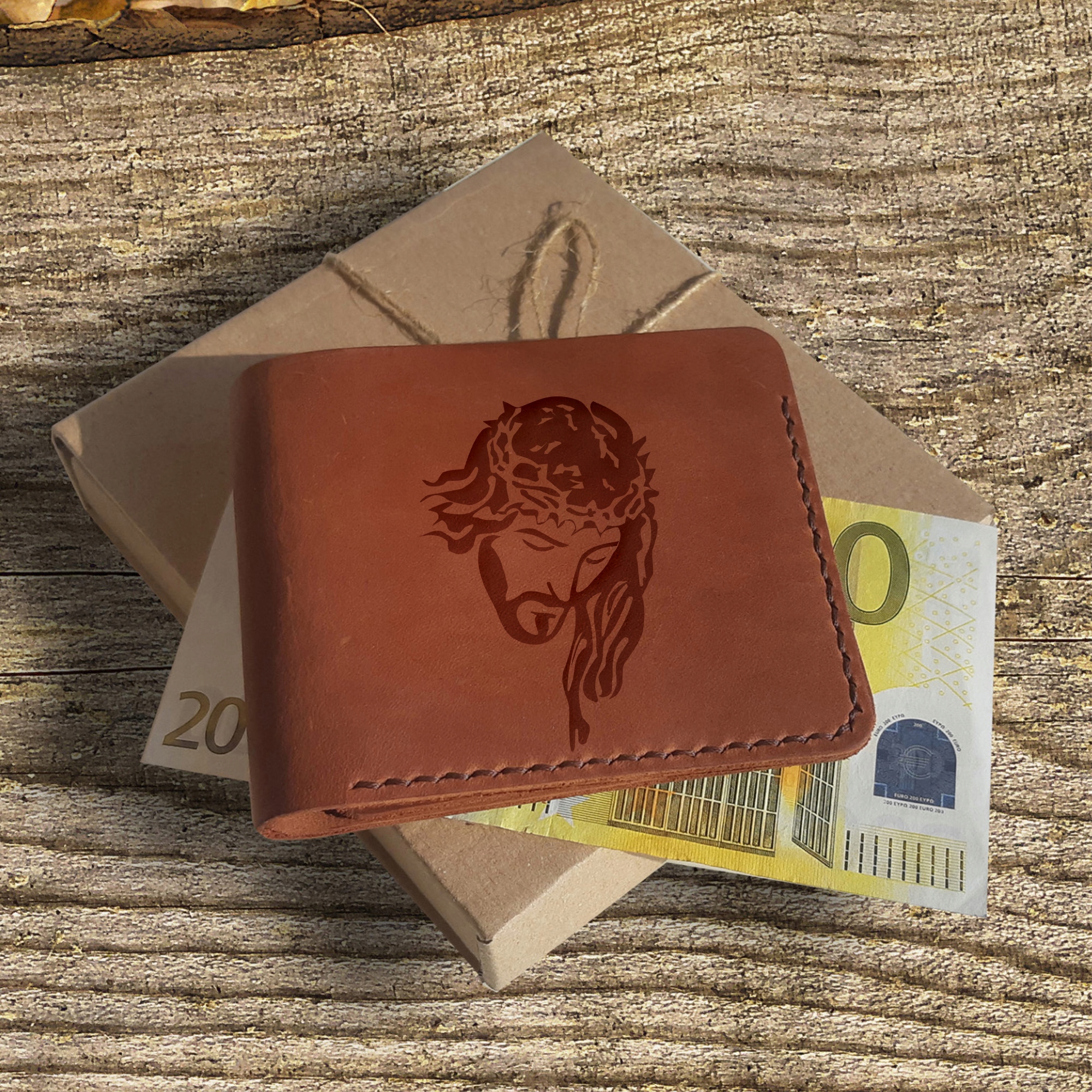 dárek pro kněze Kožená peněženka s gravírováním