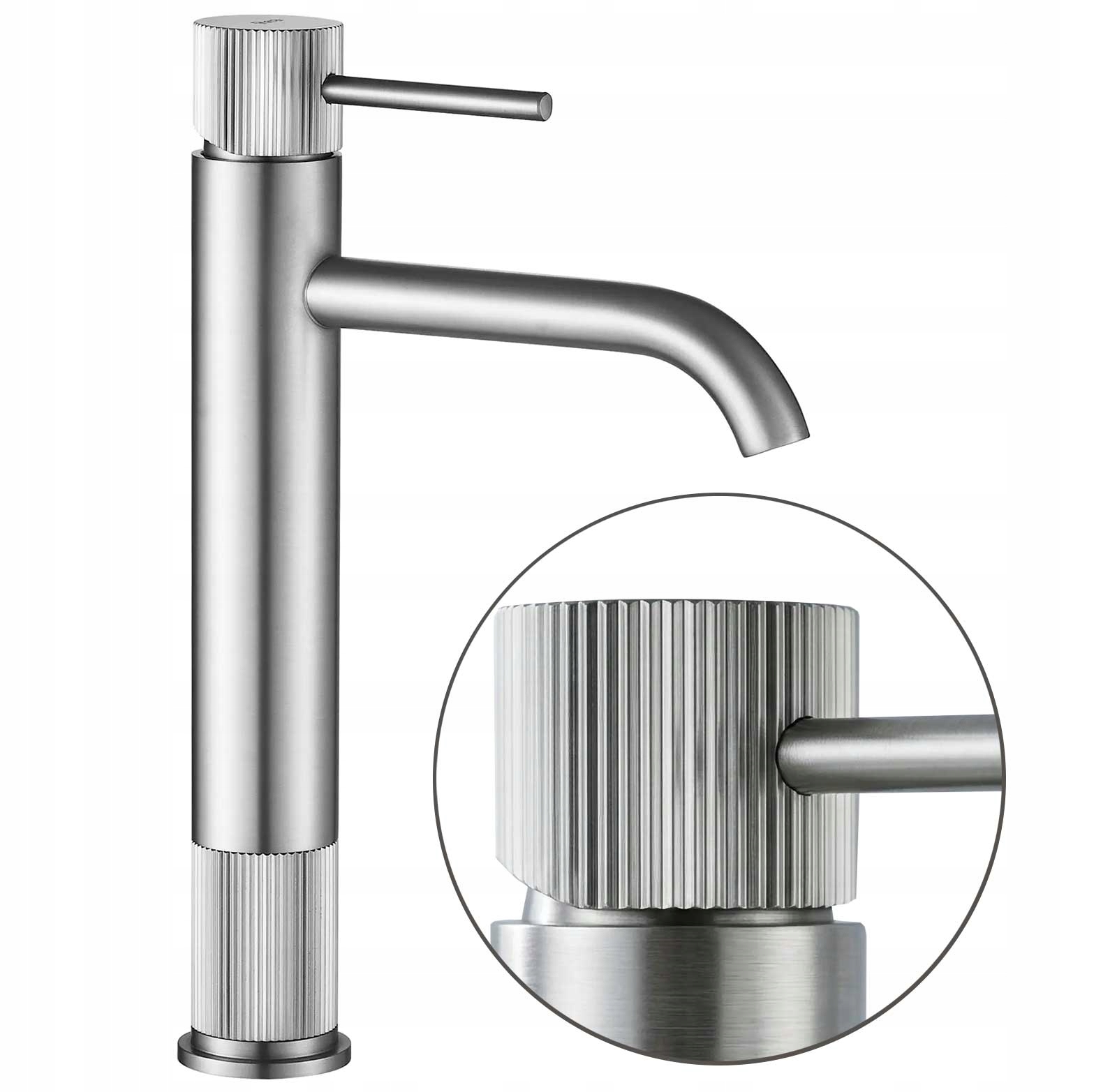 Umývadlová batéria strieborná stojaca Rea Lungo Stripe Vysoká 30 cm Na dosku