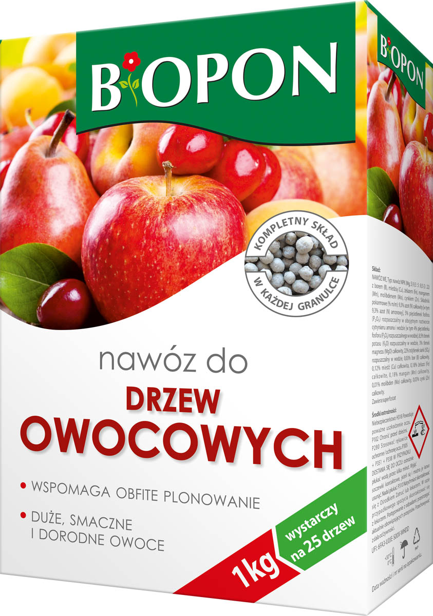 

Nawóz Do Drzew Owocowych 1kg Biopon granulowany