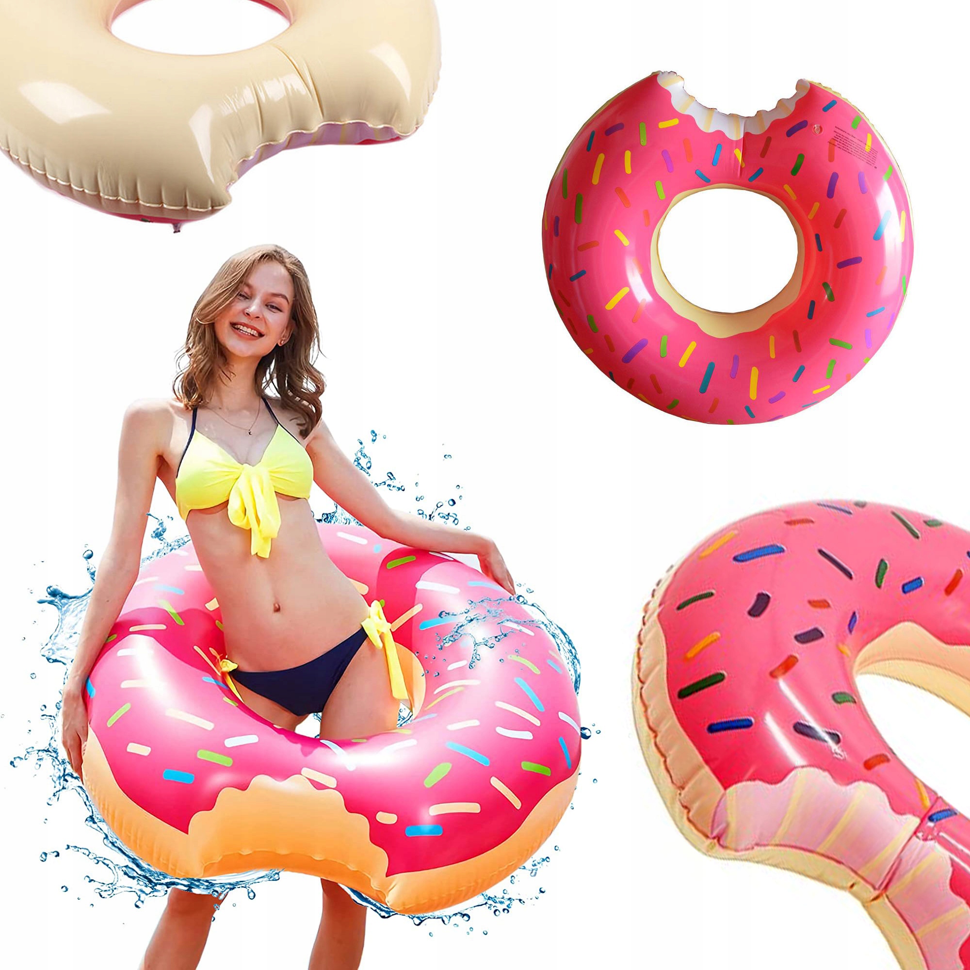 

Duże Koło Donut Dmuchane do Pływania Pączek Basen