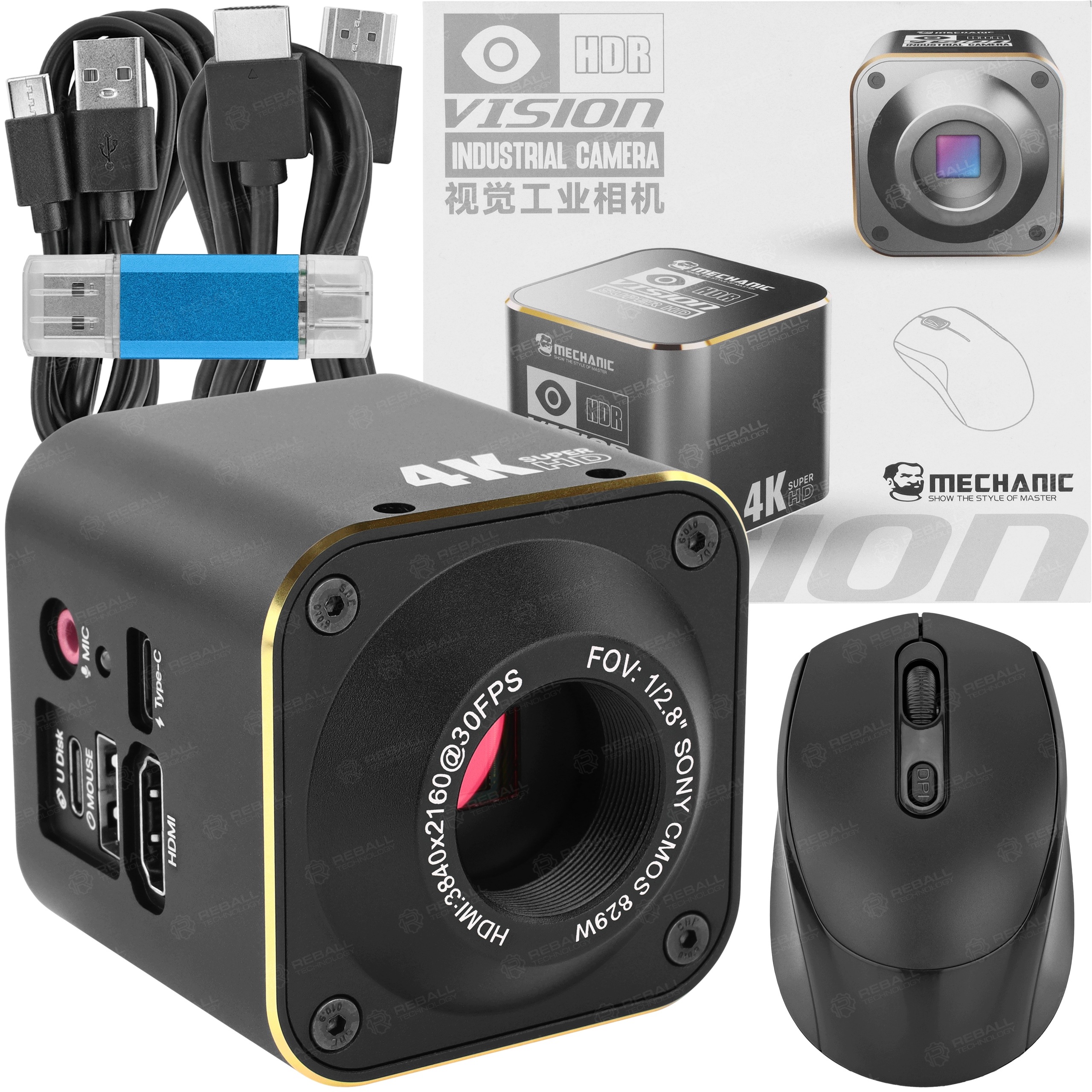 Digitální Kamera Pro Mikroskopy Mechanic Vision 4K Air Usb-c, Dimenzování
