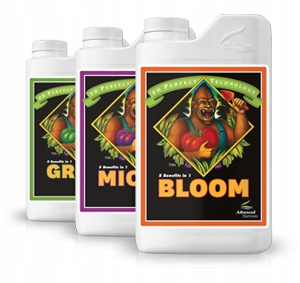 

Micro Bloom Grow 3x1L pH perfect zestaw odżywek