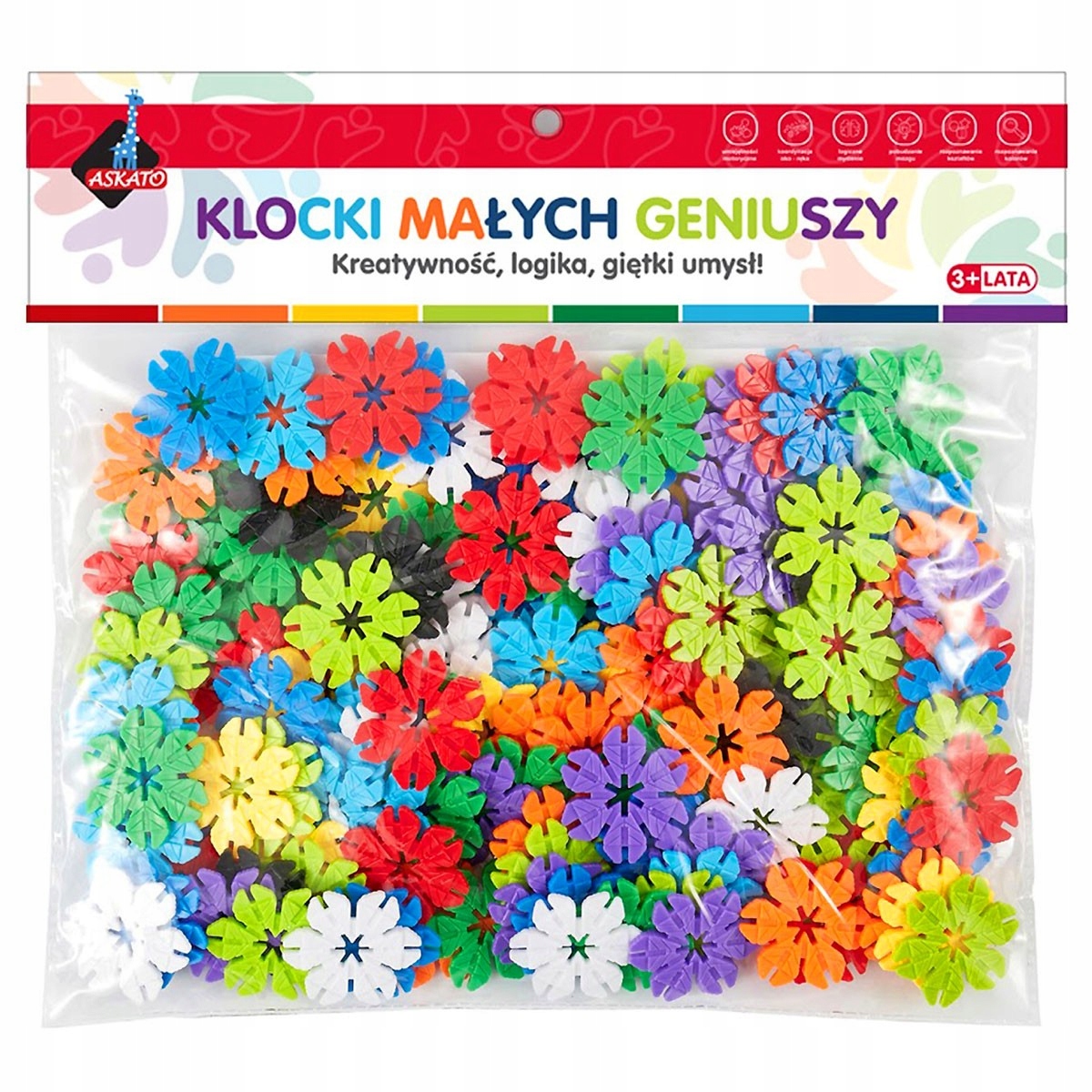 

106236 Klocki Małych Geniuszy Kwiatki 80 Elementów