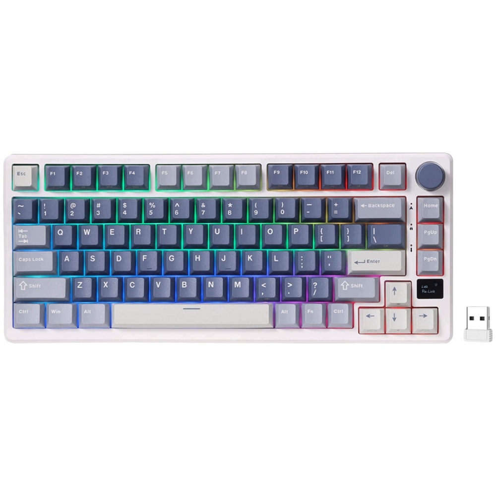ROYAL KLUDGE RK-M75 Ocean Blue Gaming Keyboard Cream switch — 2