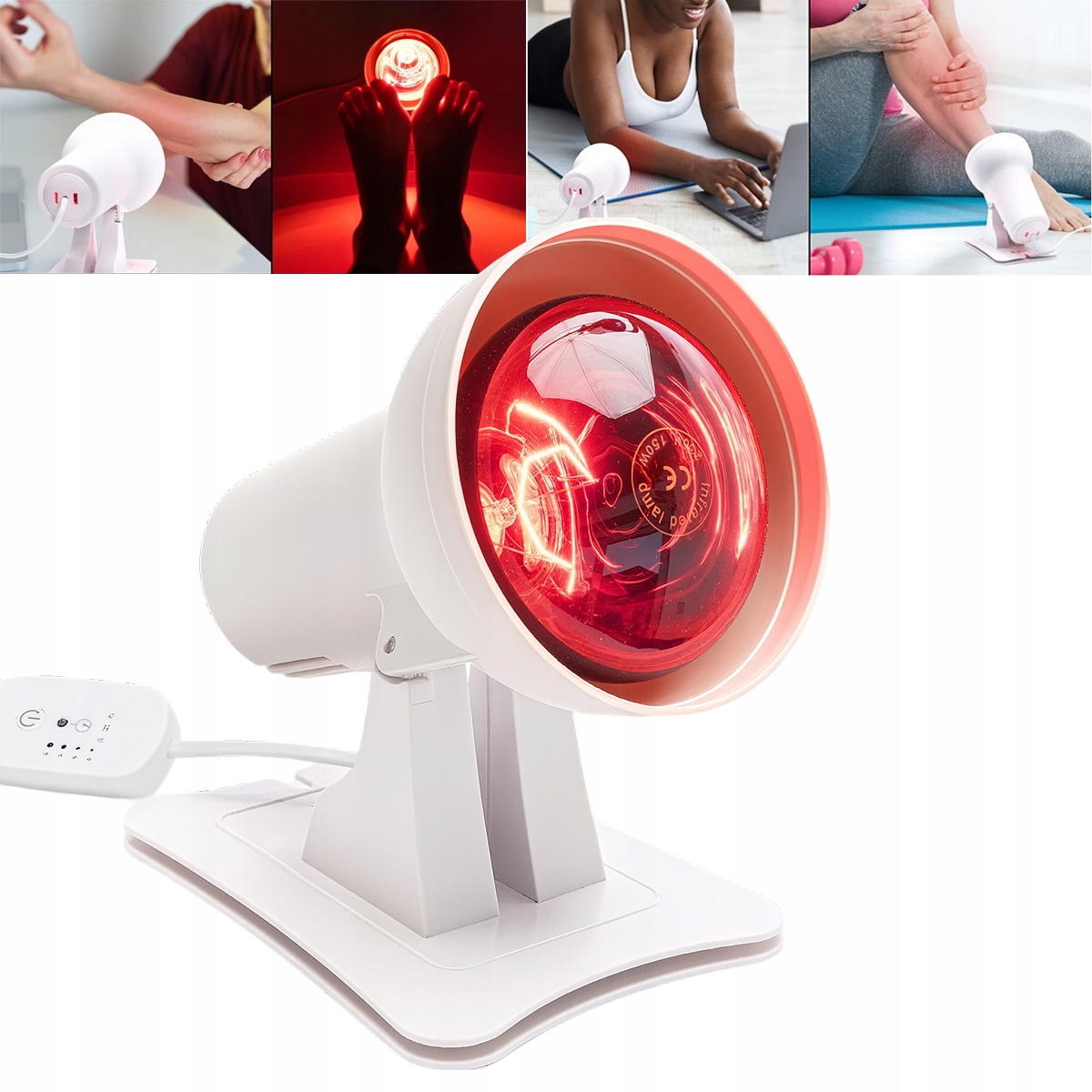 Infračervená lampa Infrared Timer s žárovkou Regulovatelná teplota 150 W