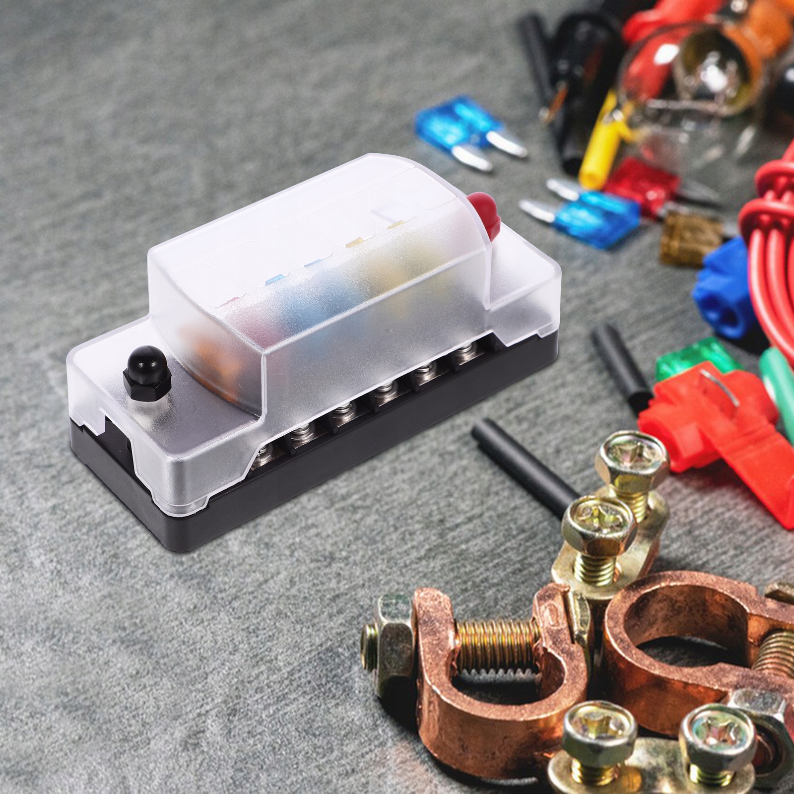 1 ZESTAW BLOKU BEZPIECZNIKÓW SAMOCHODOWYCH 6-DROGOWYCH BEZPIECZNIKÓW OBWODOWYCH Typ samochodu Niezdefiniowany