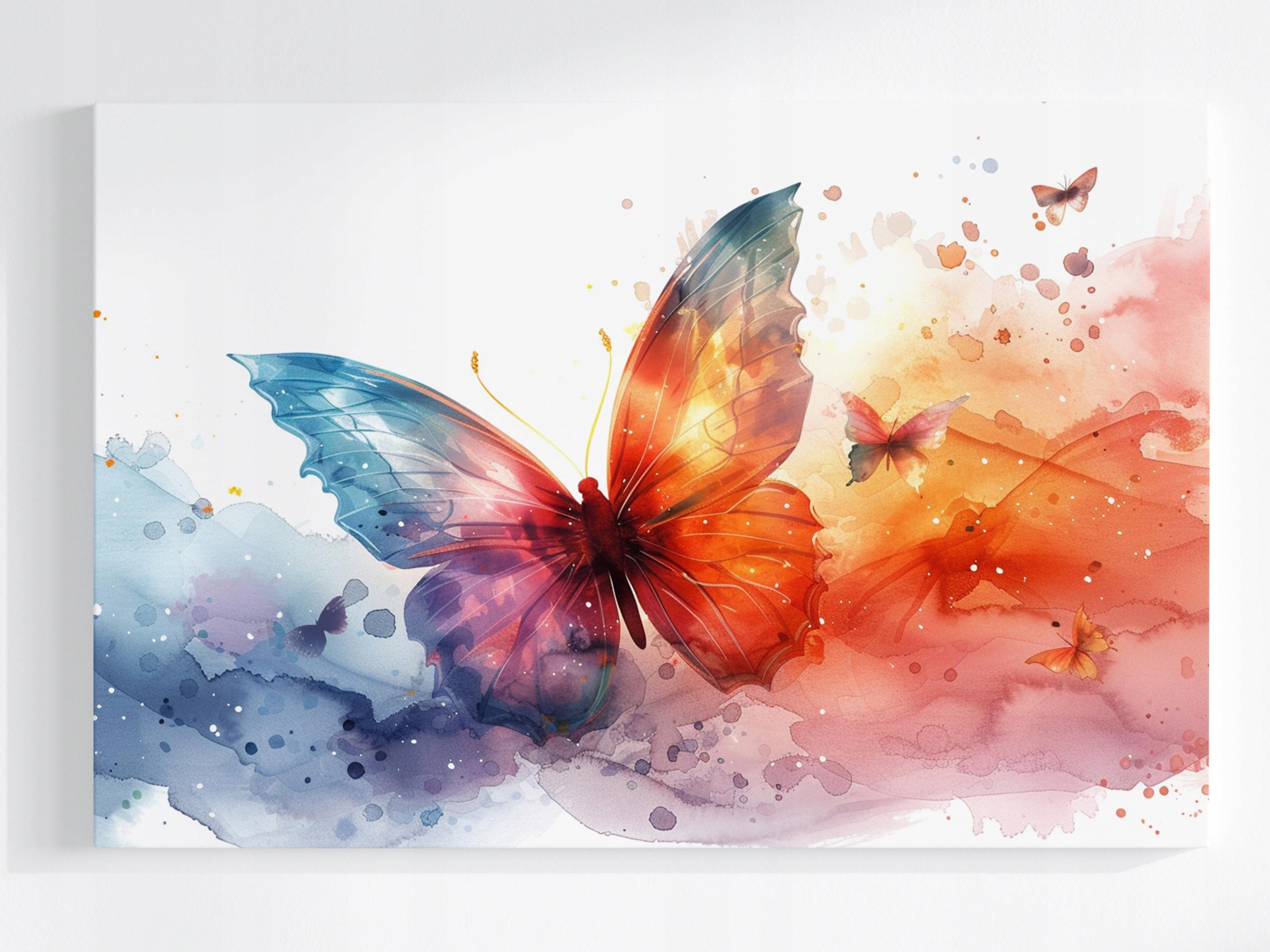 Obraz Na Plátně Canvas Grafika Akvarel Motýl Hmyz Barvy 120x80