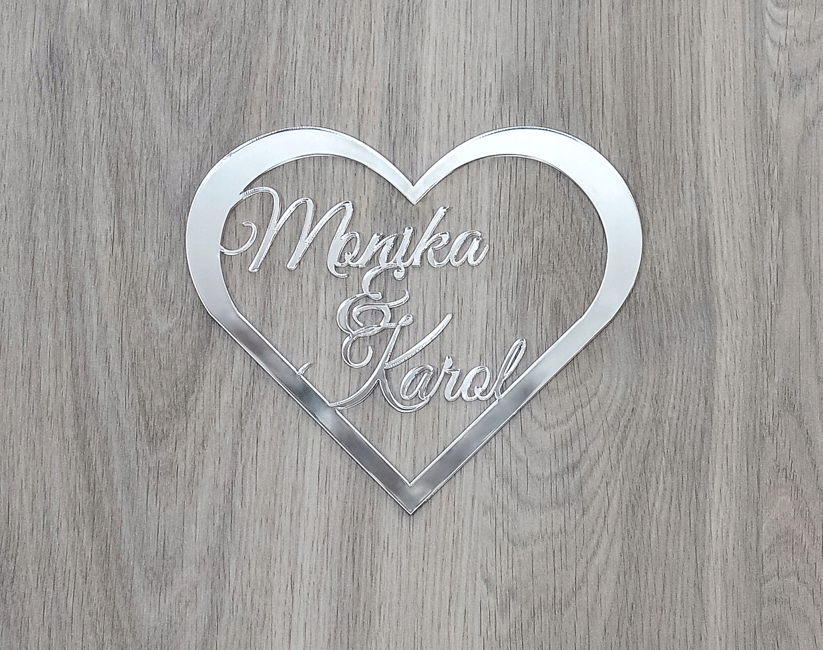 Obręcz ozdobna 1-koło srebrne Imiona 60cm IGS3 Marka Dekor Laser