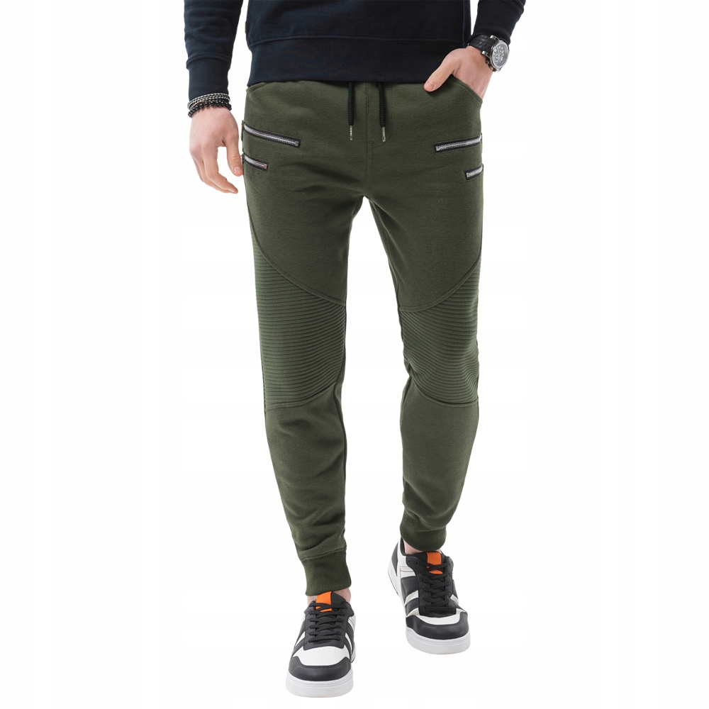 

Spodnie męskie dresowe przeszycia P900 khaki S