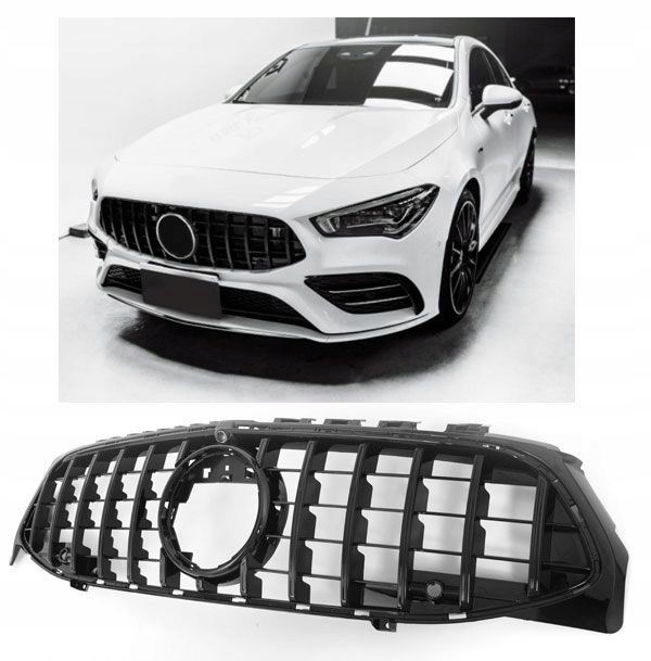 ATRAPA GRILL MERCEDES CLA W118 C118 X118 PANAMERICANA AMG BLACK GLOSSY