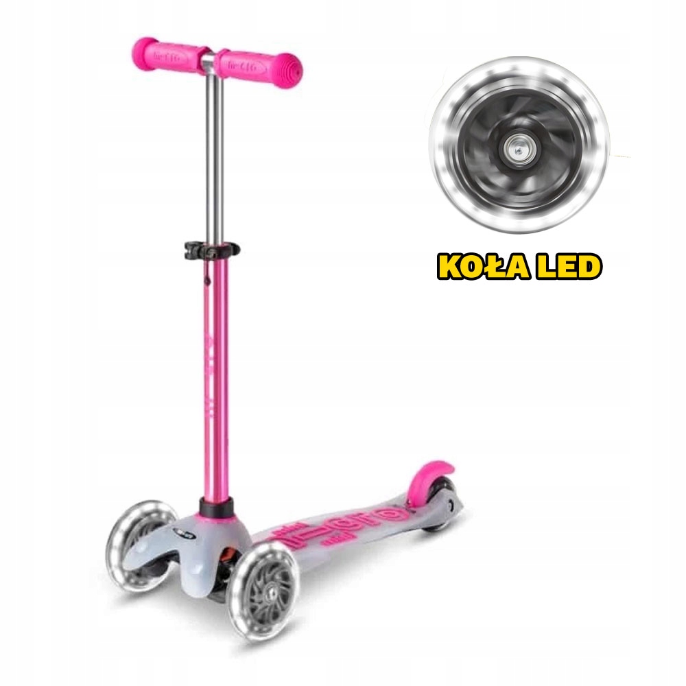 Hulajnoga Mini Micro Deluxe Flux Neochrome Led Pink MMD363