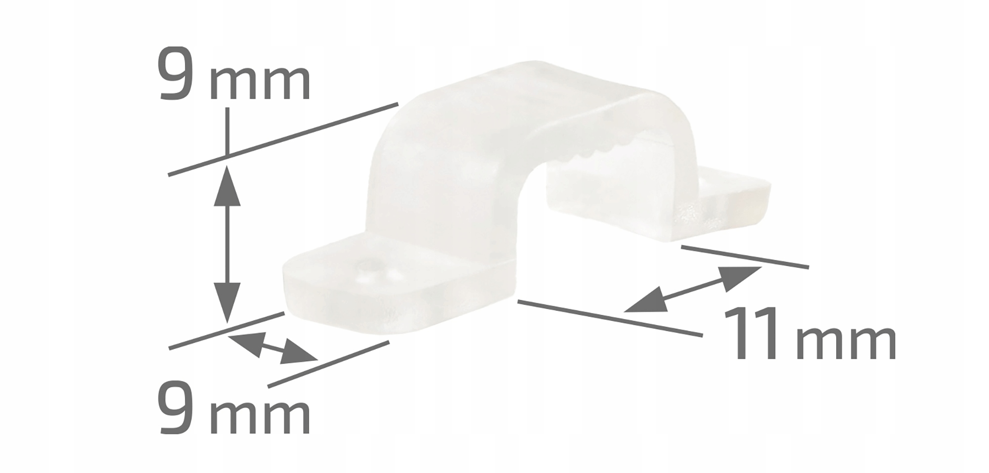 UCHWYT MONTAŻOWY DO TAŚM LED 230V 60LED/M 9x5MM Marka Berge