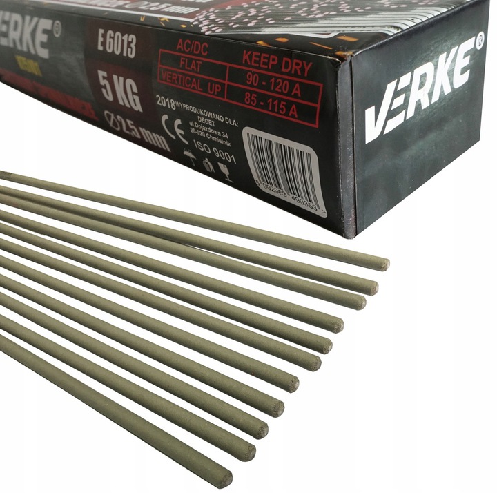 ELEKTRODY SPAWALNICZE 2,5mm 5kg RUTYLOWE RÓŻOWE Waga produktu z opakowaniem jednostkowym 5.03 kg