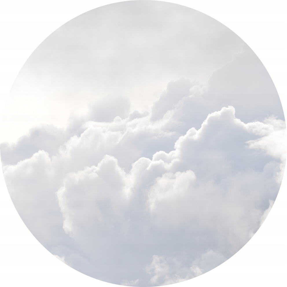 MATA PODŁOGOWA POD FOTEL okrągła 100cm CHMURY