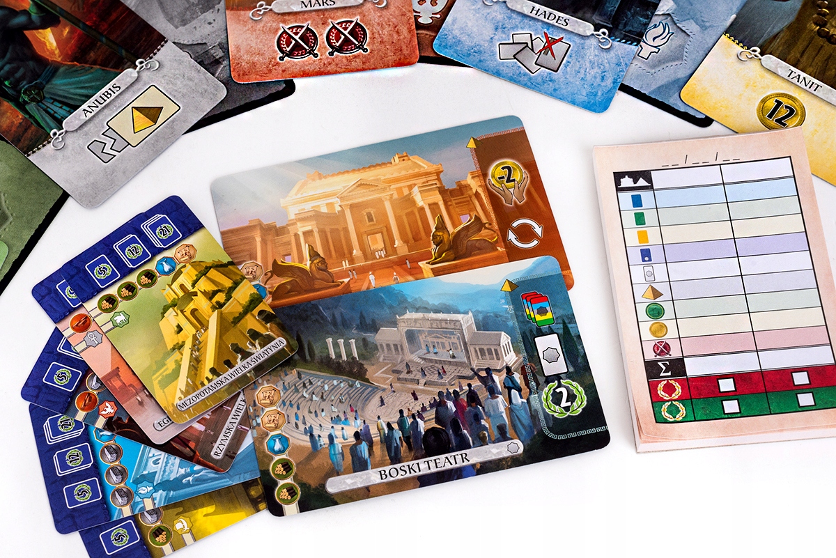 GRA 7 CUDÓW ŚWIATA POJEDYNEK PANTEON dodatek REBEL Wiek gracza 8-11 lat