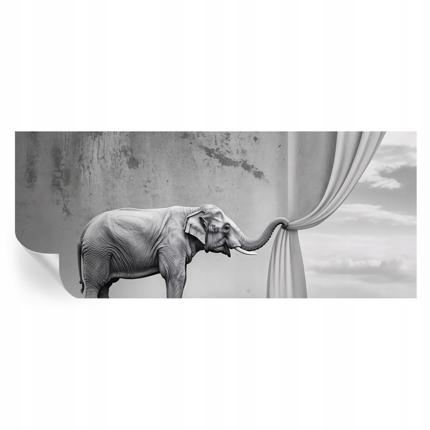 Dekorativní Samolepicí Módní vzory Surrealistický slon 250x104