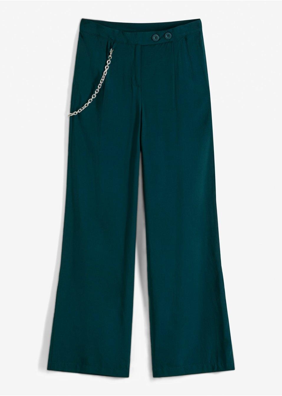 Bonprix SPODNIE Z OZDOBNYM ŁAŃCUSZKIEM 44 Linia regular