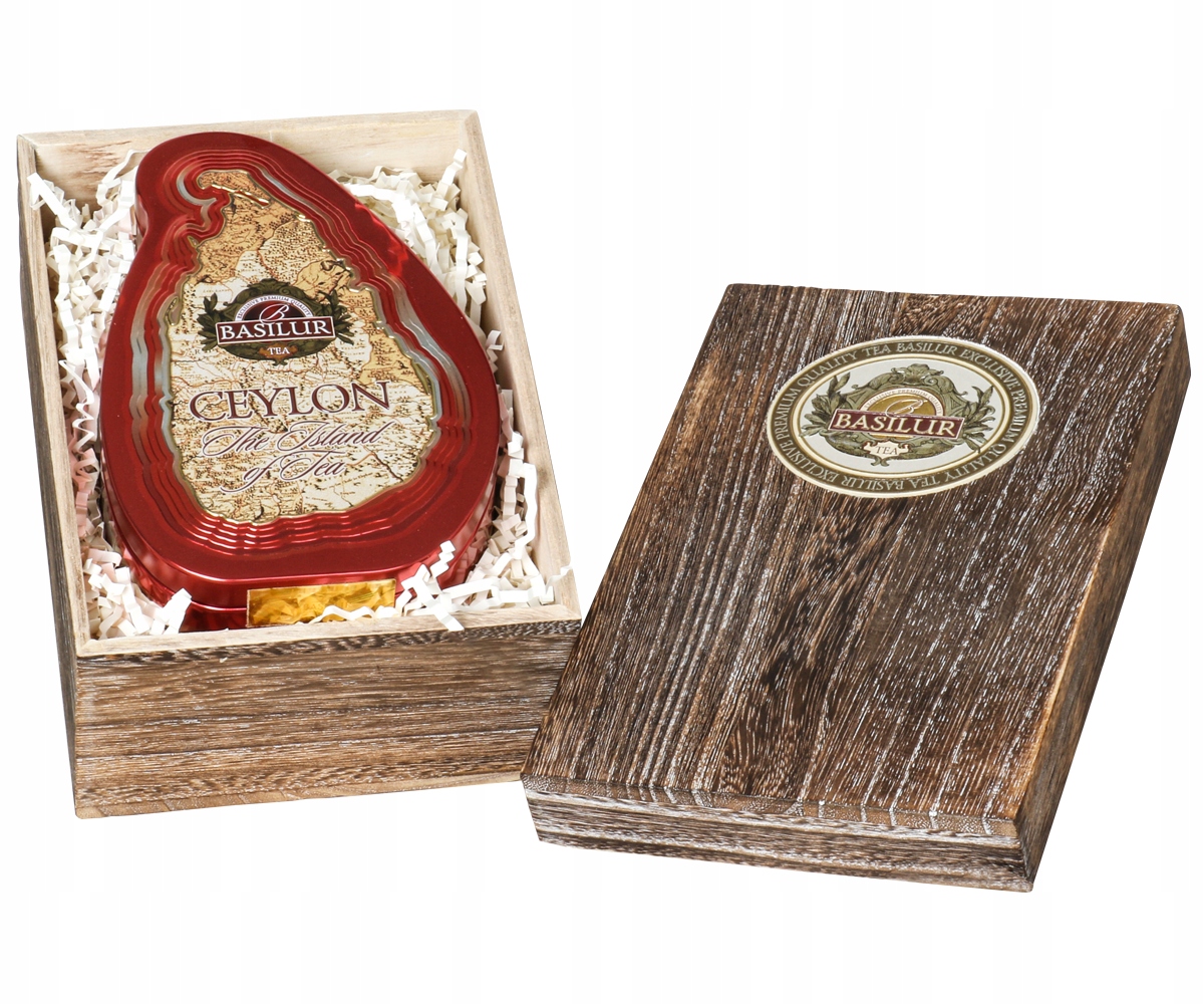 Levně Černý čaj Basilur Crimson Paulownia v Dřevěné Dárek Krabičce