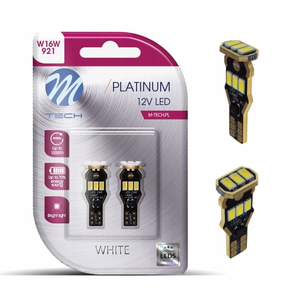 Żarówki M-Tech Led W16W T15 z diodami Osram 12V 24V