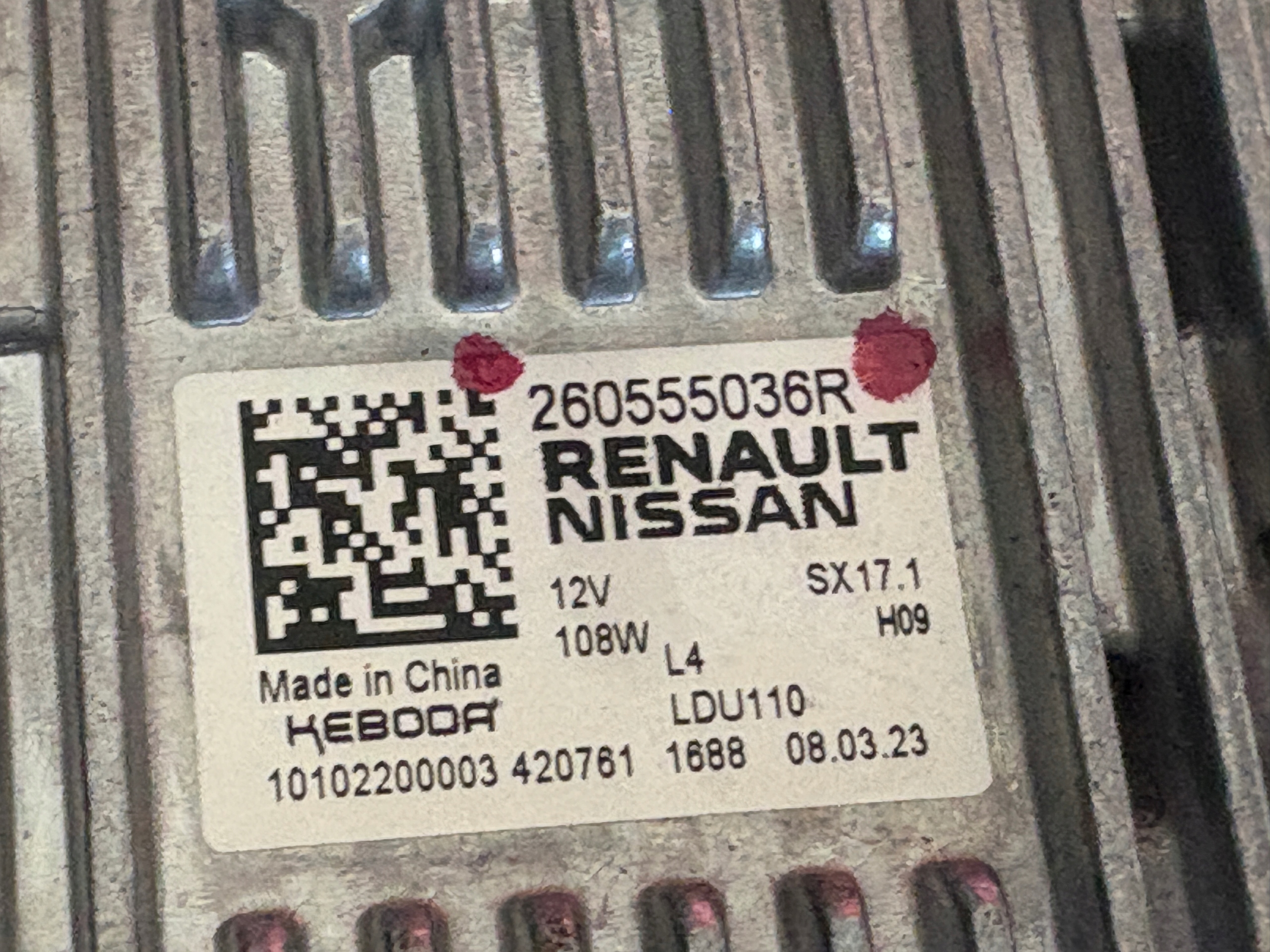 RENAULT AUSTRAL module LED lights 260555036R