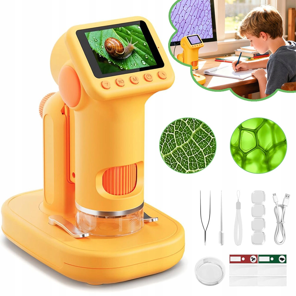 Mikroskop pro děti, digitální mikroskop s Led diodami, 1600x mikroskop