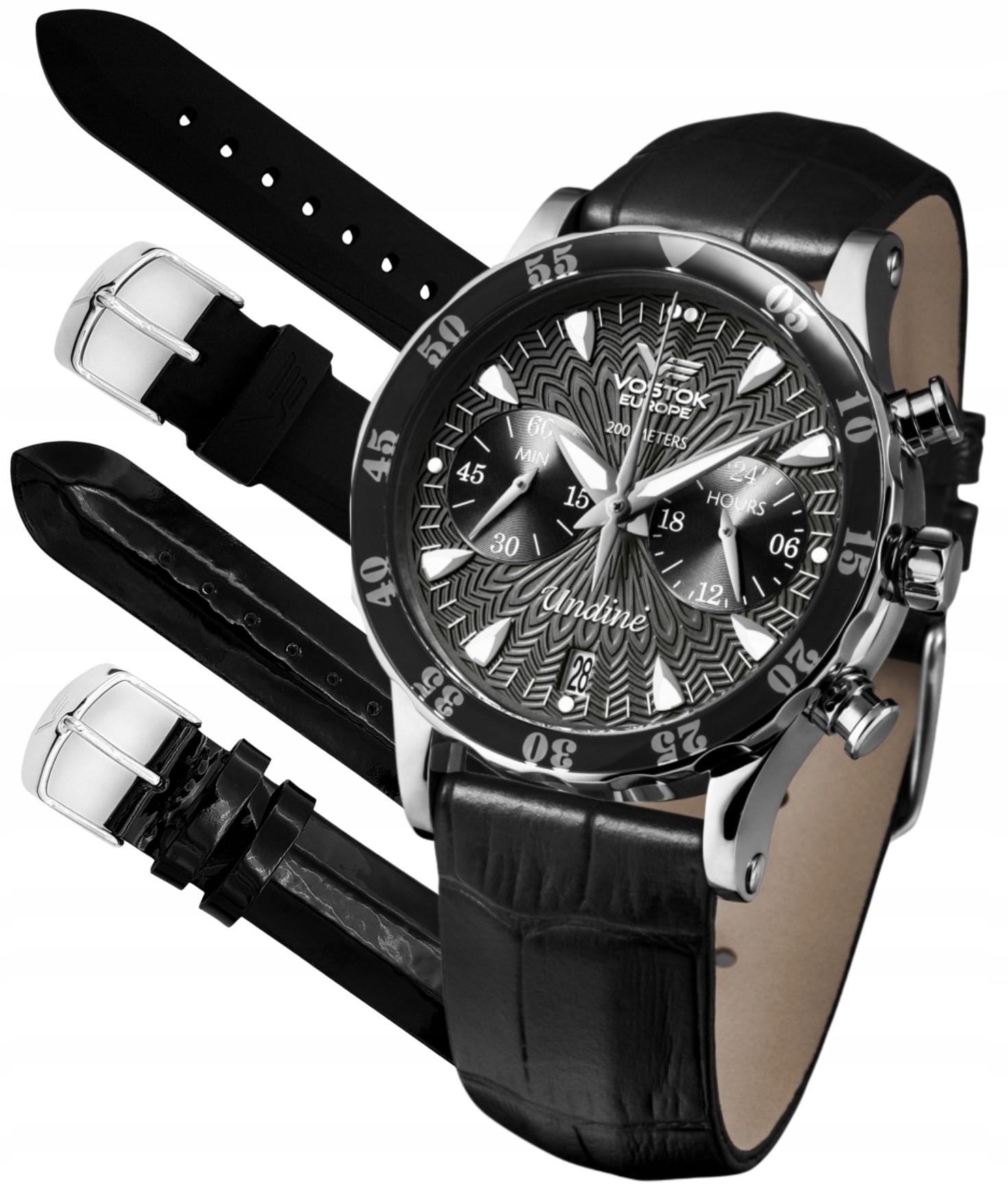 Nové originální dámské hodinky Vostok Europe VK64-515A523 Undine řemínky