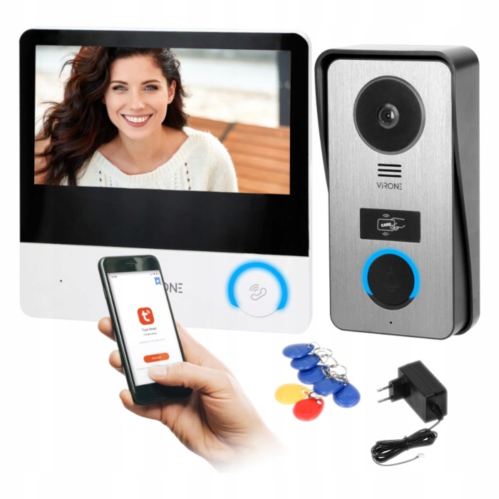 ZESTAW WIDEODOMOFONOWY ORNO VIRONE PAVONIS VDP-67 FullHD RFID APLIKACJA