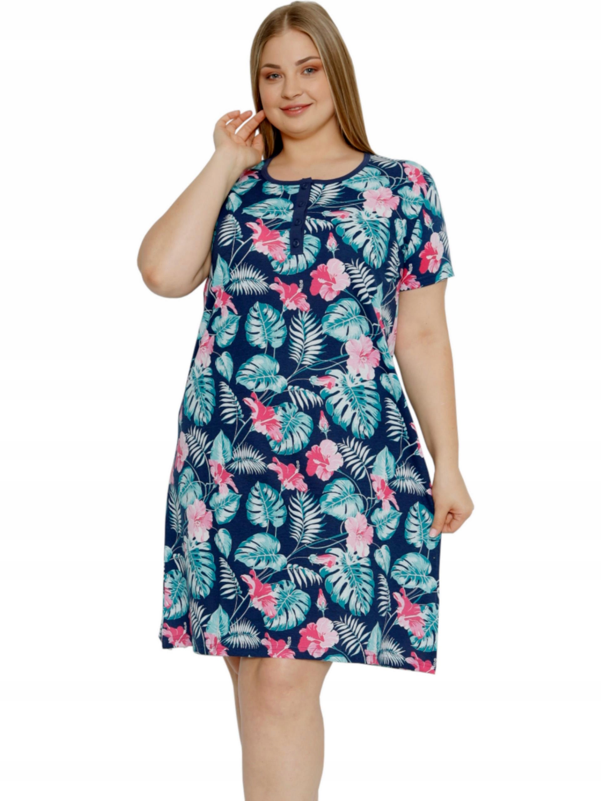 KOSZULA NOCNA 4 guziki LINIA PLUS SIZE nadwymiar DUŻA ROZMIARÓWKA duże 4XL Marka Inna marka