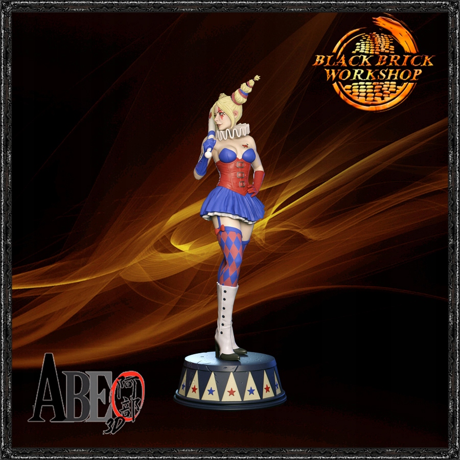 HarleyQuinn Neupracovaná Abe 3D Měřítko 1/9 (200mm) (sfw) 3D tisk