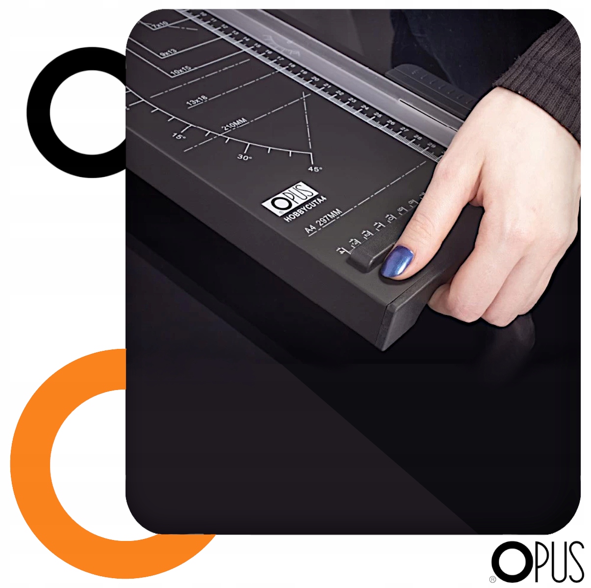 Obcinarka do cięcia papieru Gilotyna Trymer Nożycowa OPUS hobbyCUT A4 Marka Opus