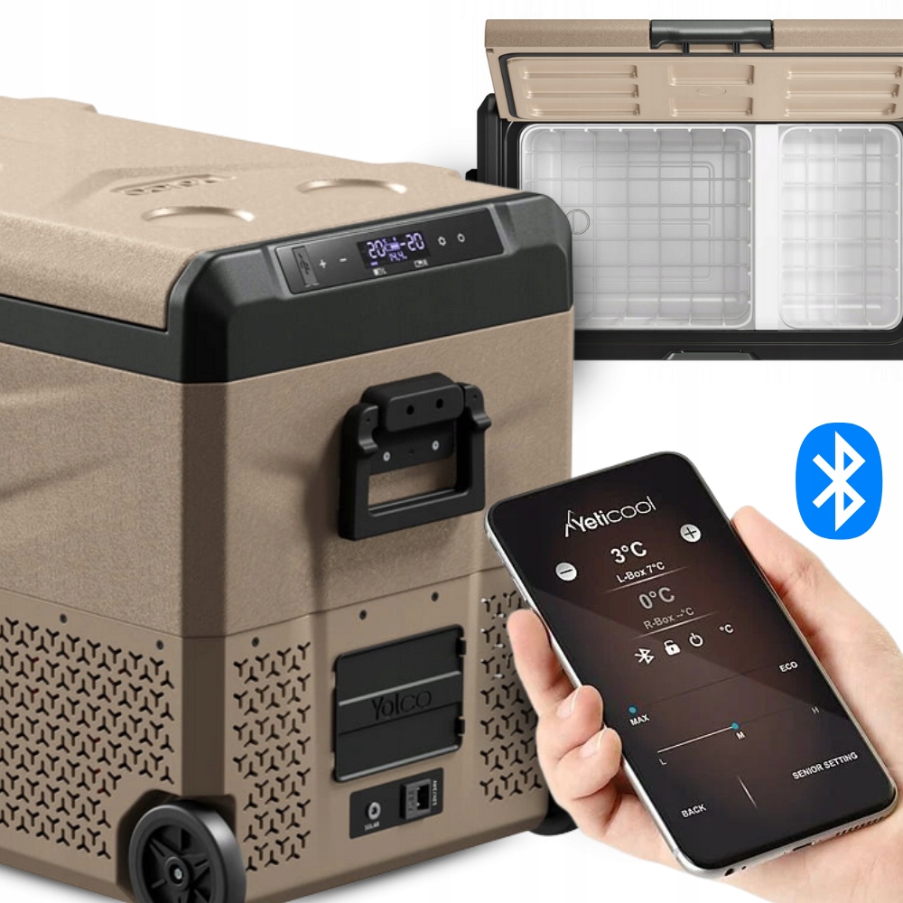 Lodówka Kompresorowa Turystyczna Yolco TCX50 Sand 52L Camping Tir