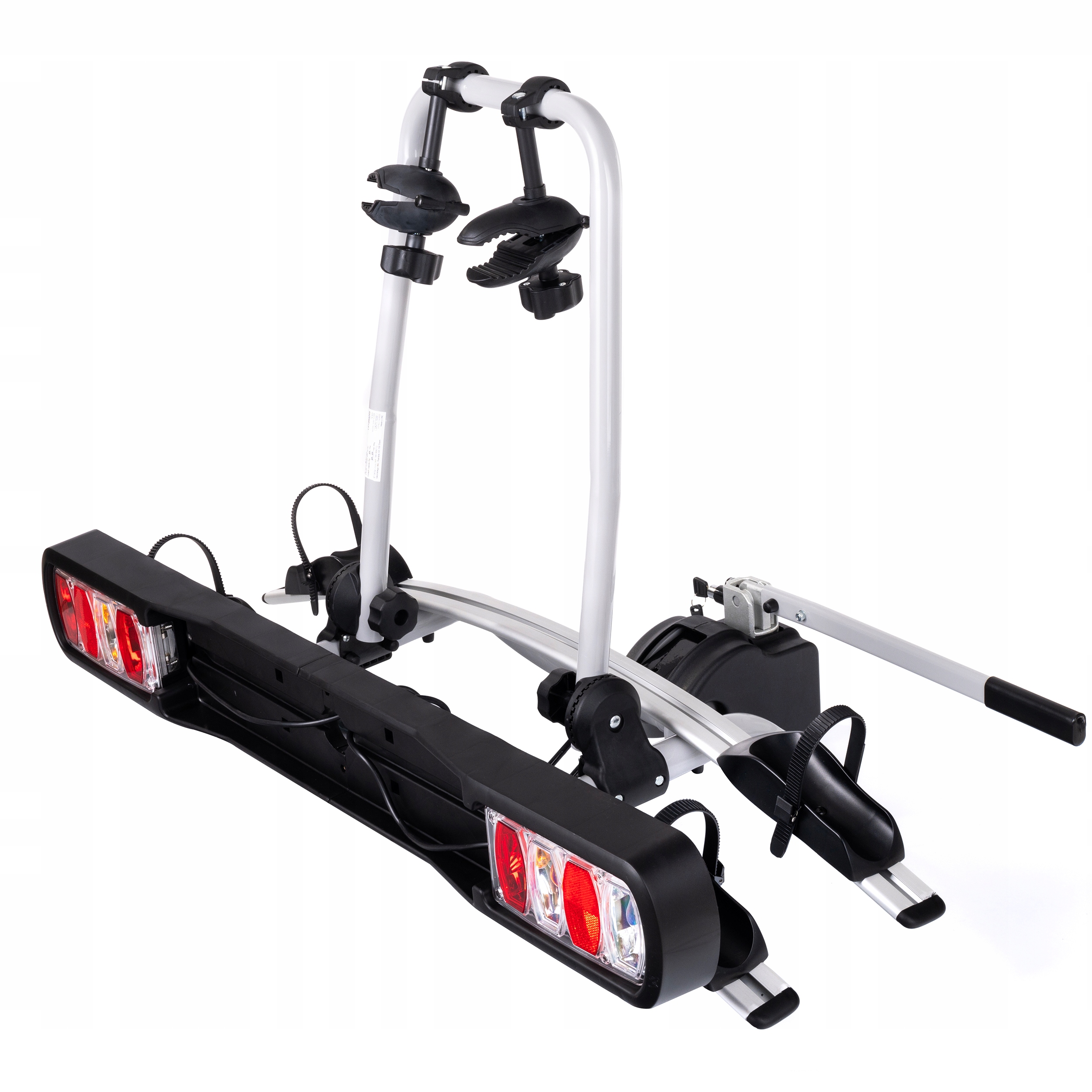 BAGAŻNIK ROWEROWY NA HAK 2 ROWERY PLATFORMA 13 PIN ZAMYKANY UCHYLANY Szerokość produktu 110 cm