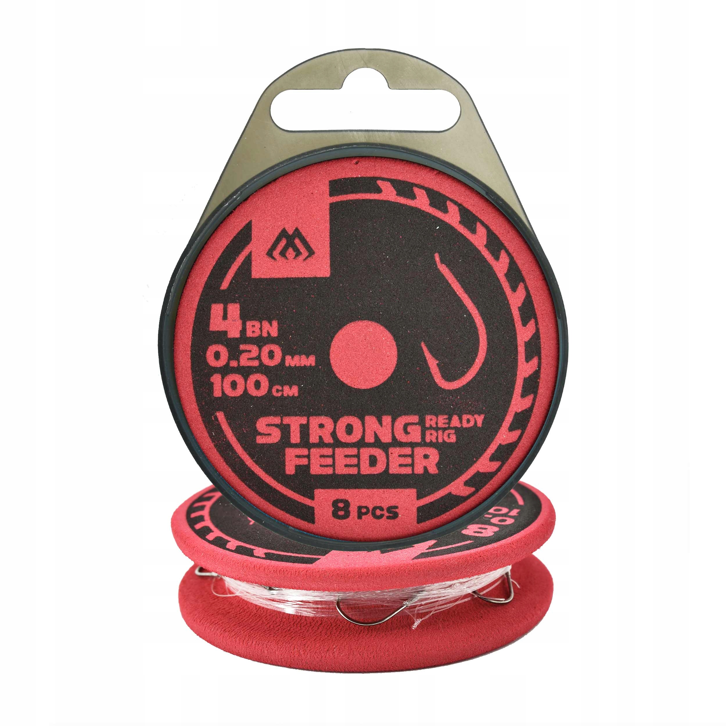 Mocne Haki Mikado Feeder Strong przypon 100cm 0,20mm #4 op. 8szt