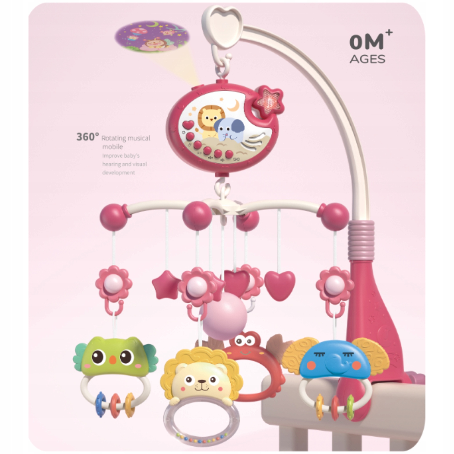 KARUZELKA DO ŁÓŻECZKA POZYTYWKA PROJEKTOR REGULACJA GŁOŚNOŚCI + PILOT EAN (GTIN) 6920179068677