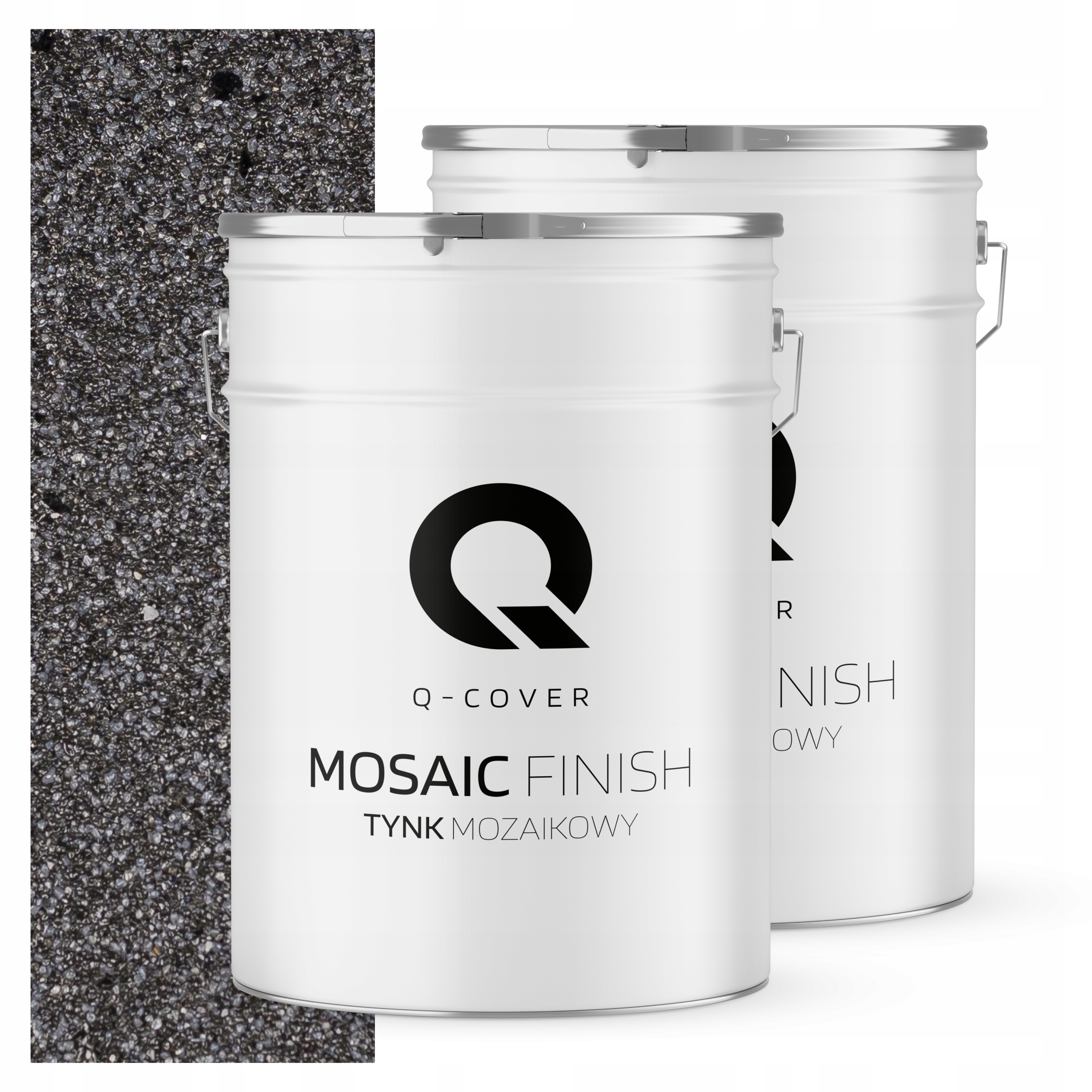 Mozaiková pryskyřičná omítka 25 kg vnitřní šedá tmavá s černou slídou M45