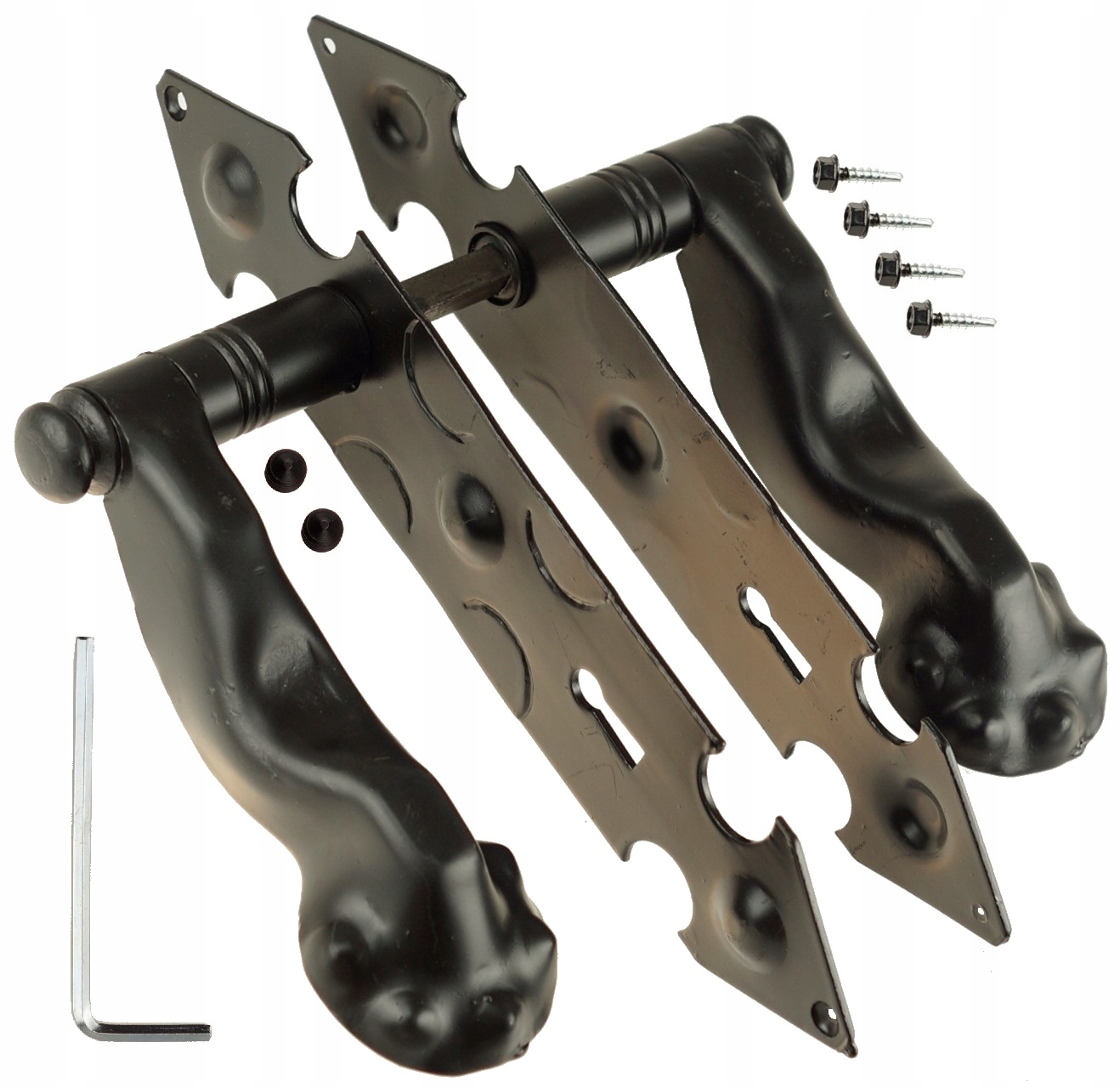 Kovaná Klika Na Dveře Brány 72 MM Klíč Pl