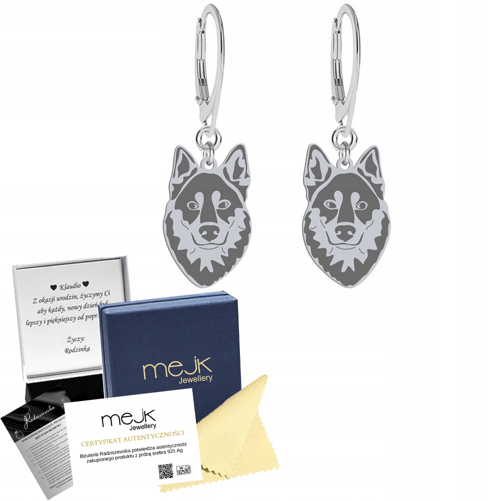 Stříbrné Náušnice z Lapinporokoira 925 Dárek Žena Šperky Gravírování