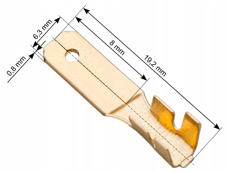 

Konektor Męski 6,4mm /6,3mm Nieizolowany 10 Sztuk