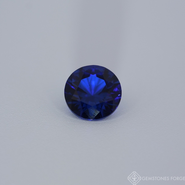 Kobaltový spinel světle modrá 7 mm výbrus kulatý, laboratorně vyrobený