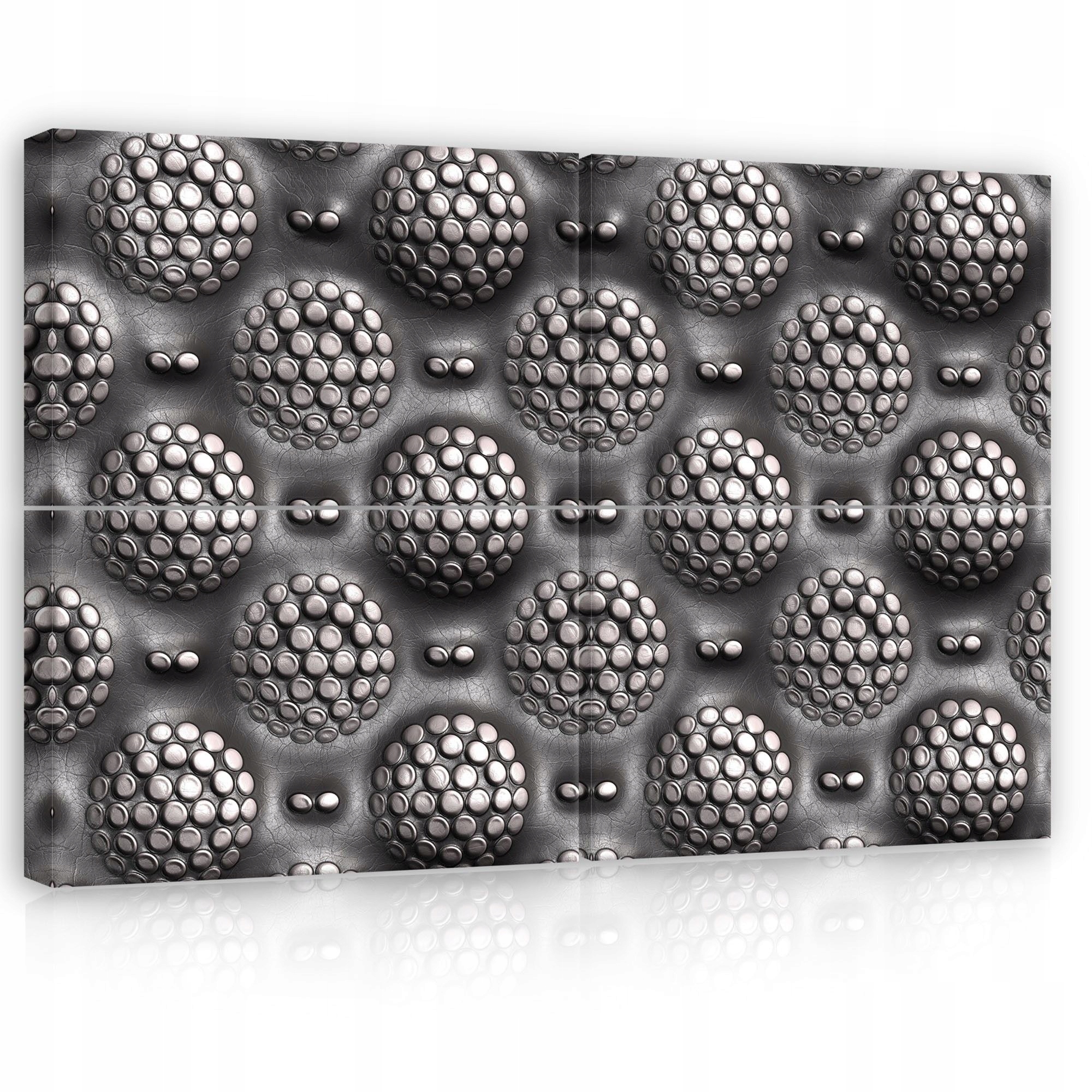 Obraz 120x80 3D kovový stříbrný sférický vzor textura moderní abstrakce