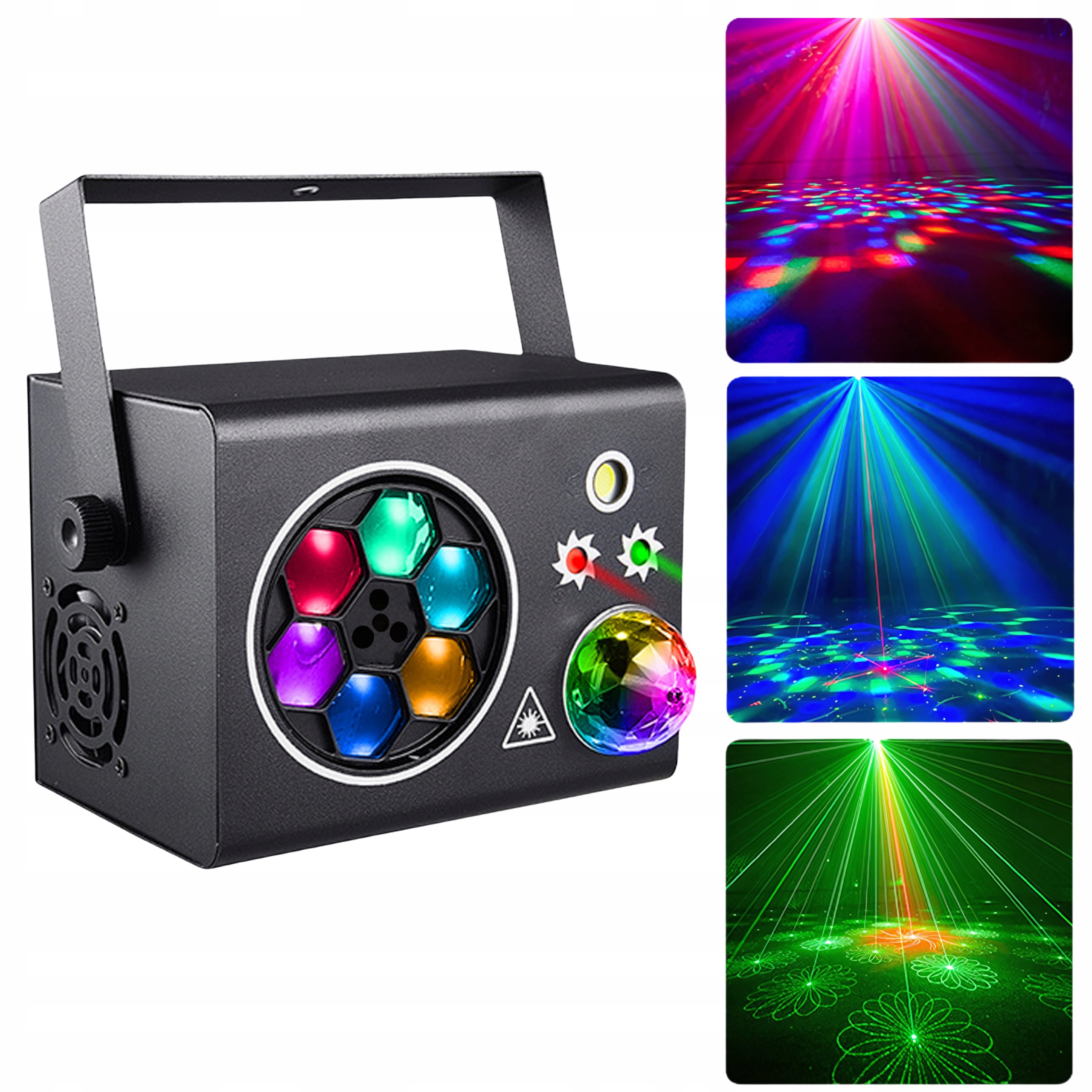 Led Disco Koule 5v1 Multiefekt DMX Gobo Laser Stroboskop Rgbwpy
