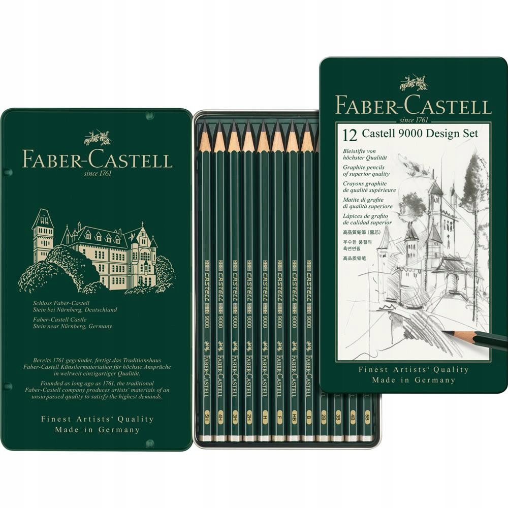Sada tužek Castell 9000 Faber-Castell 12 ks