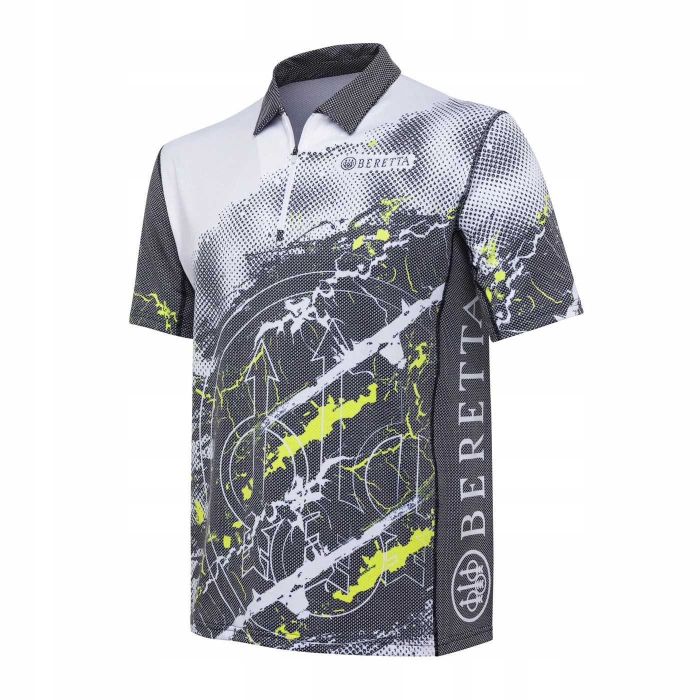 Koszulka strzelecka polo Beretta Rush Trident MT421 Grey&White M