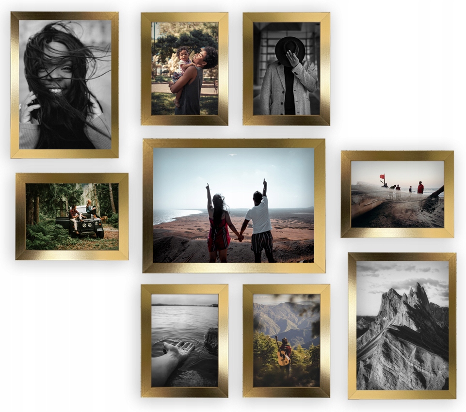 

Multirama Barcelona Zestaw ramek na zdjęcia złota