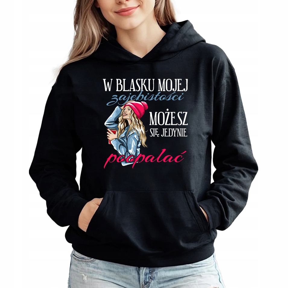 Mikina S Kapucí černá pro kamarádku v lesku mé zvědavosti S