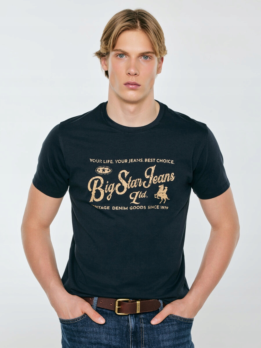 Big Star Tričko z řady Authentic, tmavě modré, Eller 403 XL