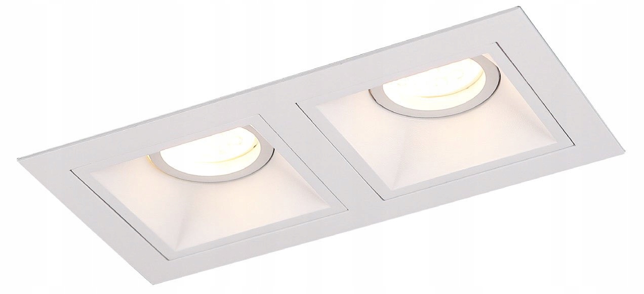 Zapuštěné svítidlo Kulaté Stropní Svítidlo Bílé GU10 2x 50W Stropní Moderní MaxLight