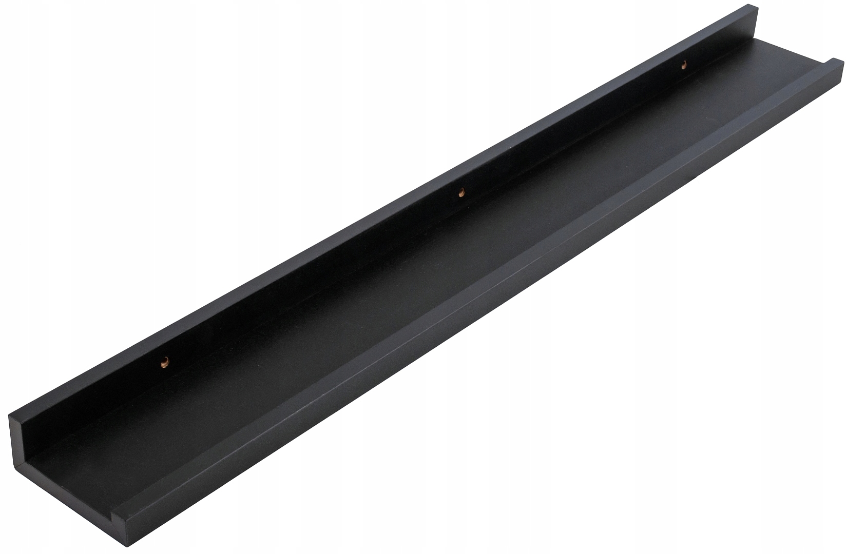 PÓŁKA WISZĄCA PROSTA Z RANTEM REGAŁ DEKORACJA SZER. 60CM UNIWERSALNA CZARNA