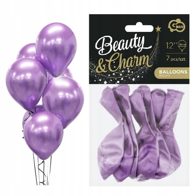 

Balony na Urodziny platynowe fioletowe 30cm 7szt