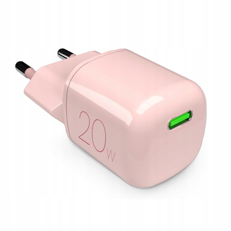 Ładowarka sieciowa Puro 20W GaN Usb- C różowa Puro Elektrik